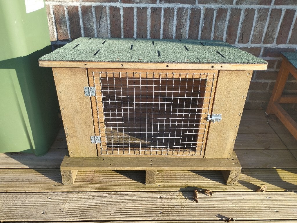 Clapier à lapin fait maison, toit SHINGLES, Enlèvement, Utilisé, Cage, Lapin