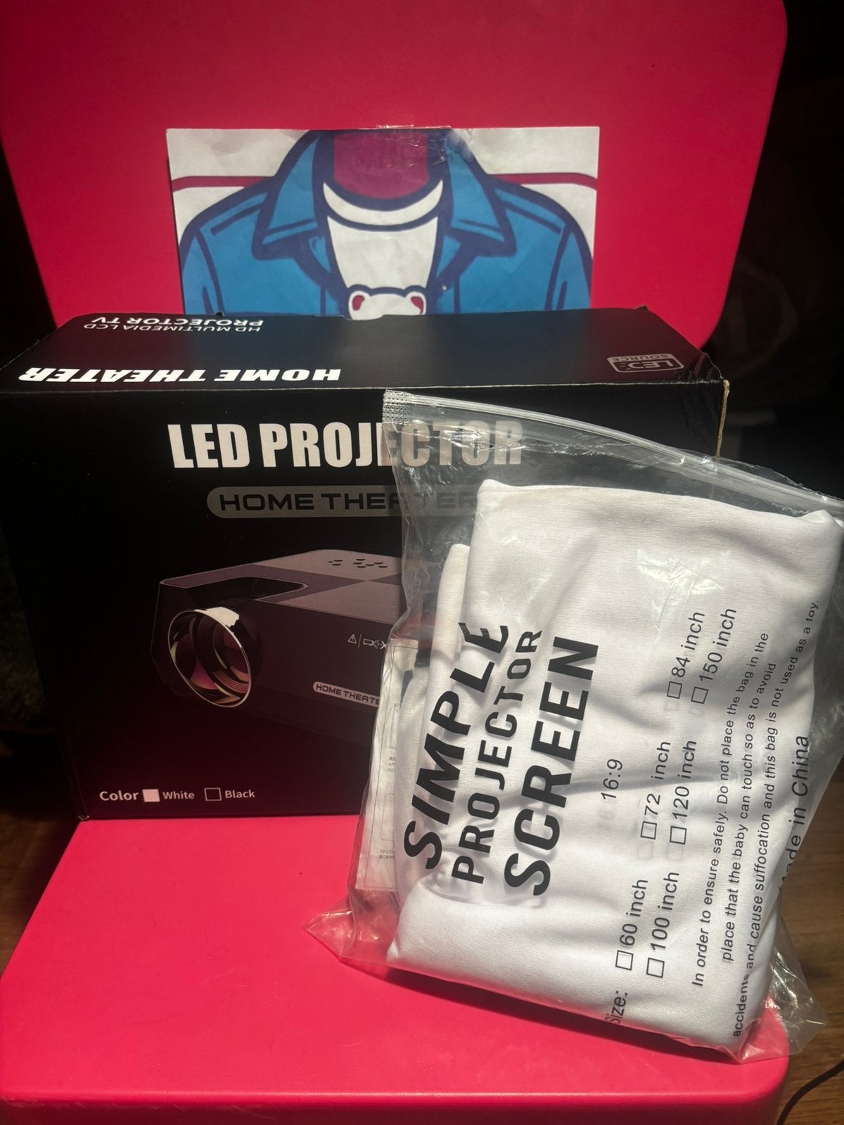 Projecteur LED Home Cinéma HD Multimédia, Enlèvement ou Envoi, Comme neuf