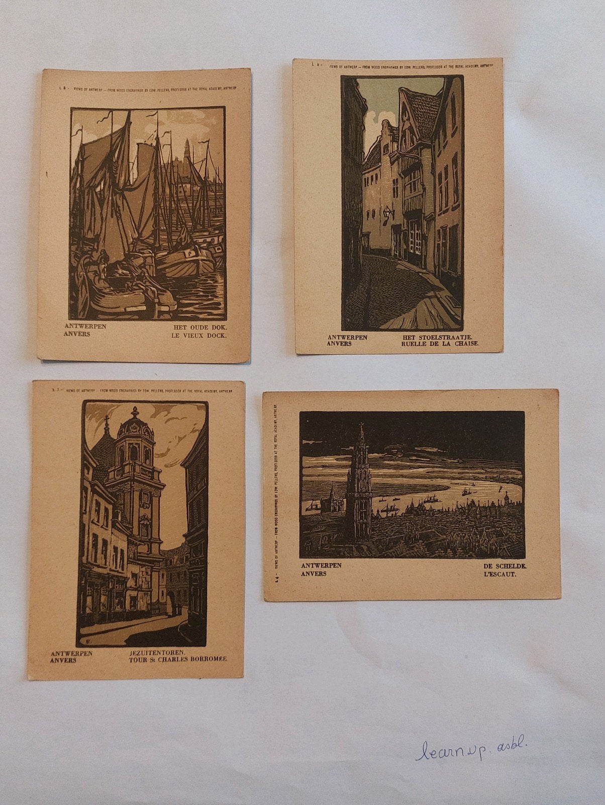 4 Ansichtkaarten Gezichten over Antwerpen, Verzamelen, Ophalen of Verzenden, Antwerpen