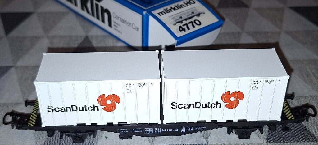 Märklin HO 4770 containerwagen "ScanDutch" van de DB, Ophalen of Verzenden, Zo goed als nieuw, Wagon, Märklin