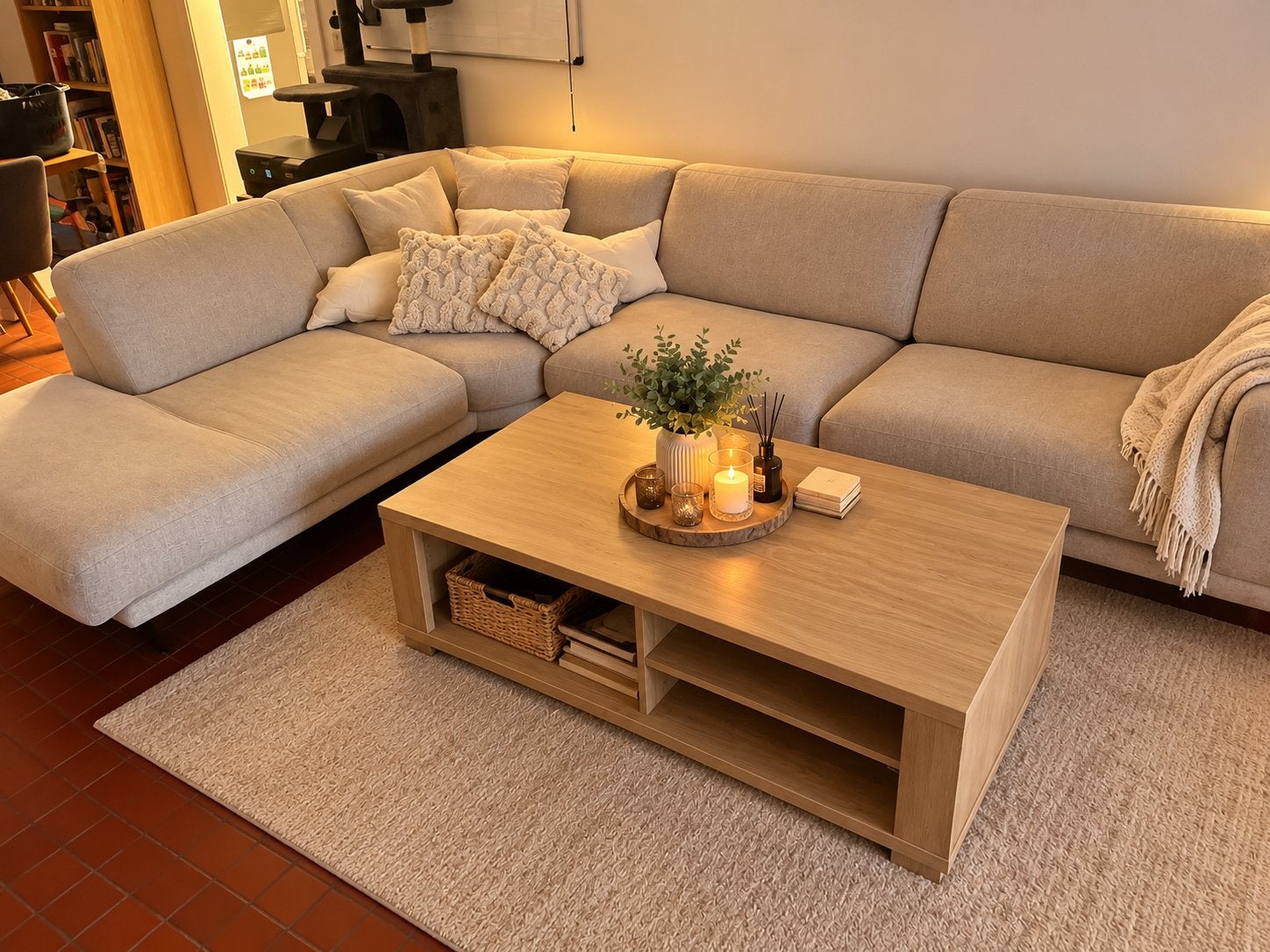 Fauteuil d'angle Domicil — beige, Enlèvement, Comme neuf