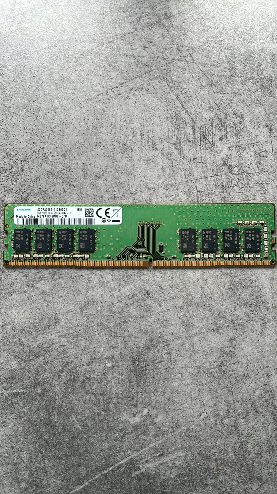 Samsung 8gb ddr4 ram, Ophalen of Verzenden, Zo goed als nieuw, DDR4