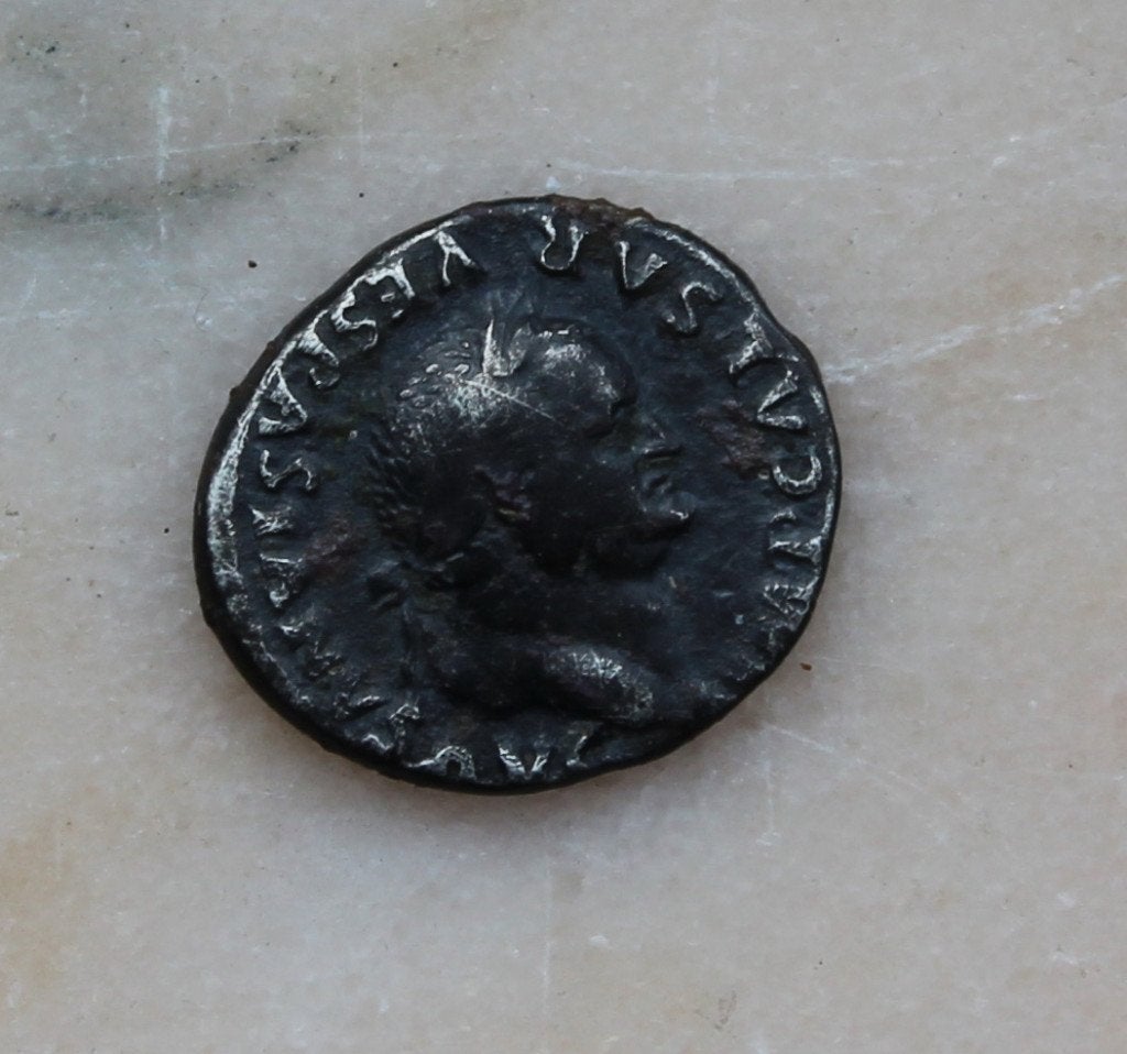 Romeinse denarius van Vespasianus 69 - 79 AD, Postzegels en Munten, Ophalen of Verzenden, Losse munt, Zilver
