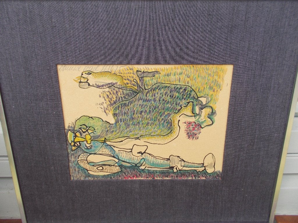 Mooi werkje.Gesigneerd.1975., Antiek en Kunst, Kunst | Schilderijen | Modern, Ophalen, Gesigneerd