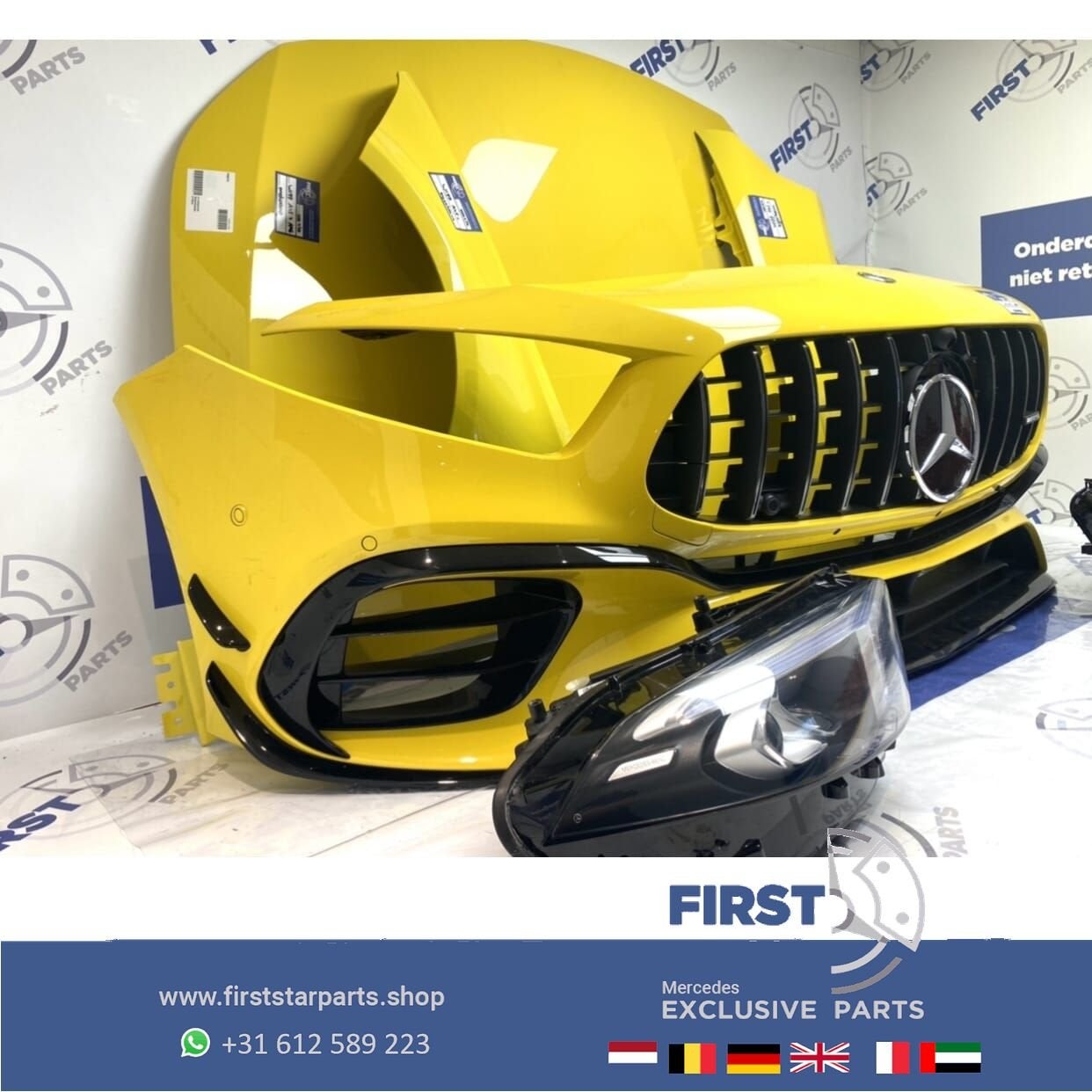 W177 V177 A45 S AMG VOORKOP Mercedes A KLASSE 45 FRONT GEEL, Auto-onderdelen, Gebruikt, -, Voor, Ophalen of Verzenden