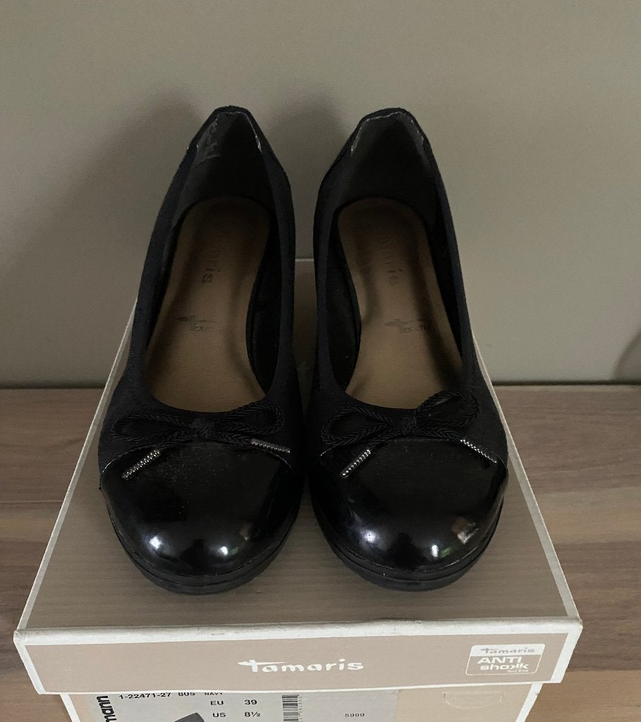 zwarte ballerina's tamaris maat 39, Ophalen of Verzenden, Ballerina's