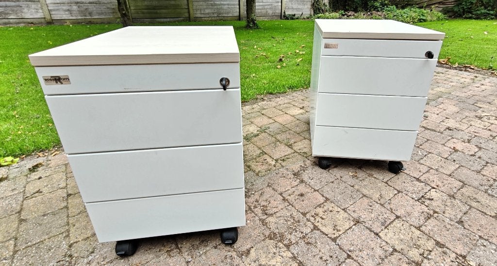 Stalen bureaukast(jes) ladeblok(ken), Enlèvement, Avec roues, Comme neuf