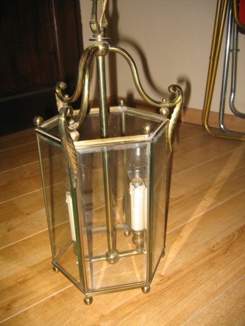 Retro hanglamp, Ophalen, Glas, Hanglamp, E14 (klein)