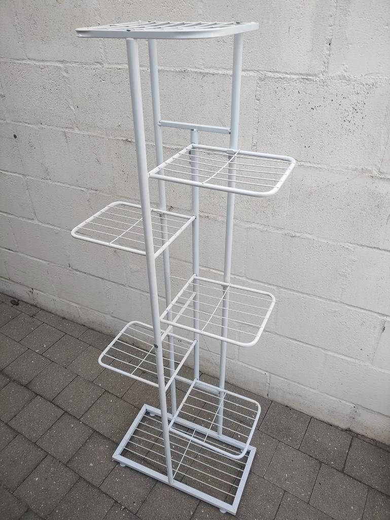 Plantenrek 127 CM hoog wit metaal, Huis en Inrichting, Ophalen