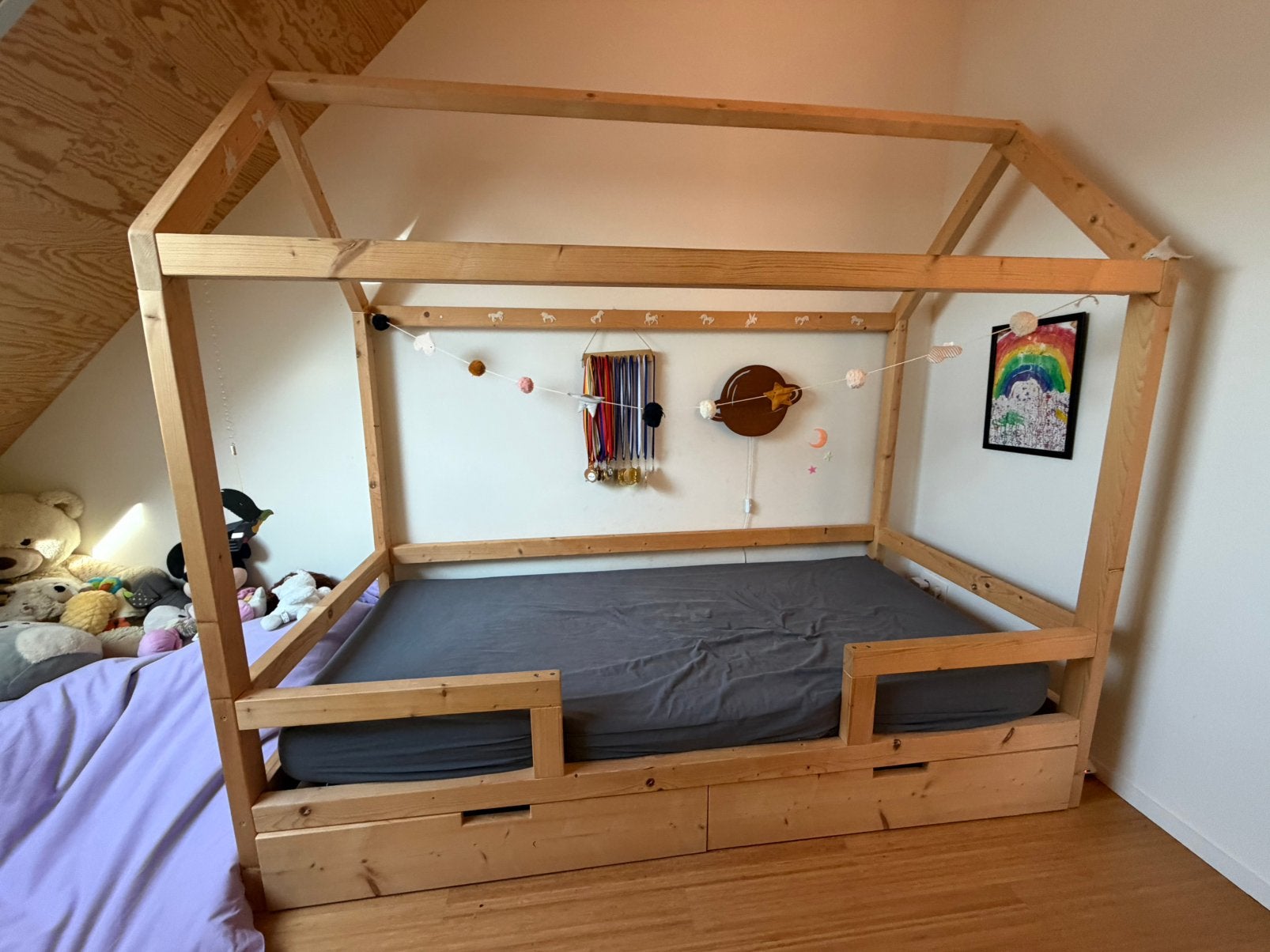 Bedhuisje 200x90 cm, Kinderen en Baby's, Ophalen, 85 tot 100 cm, Gebruikt, Matras