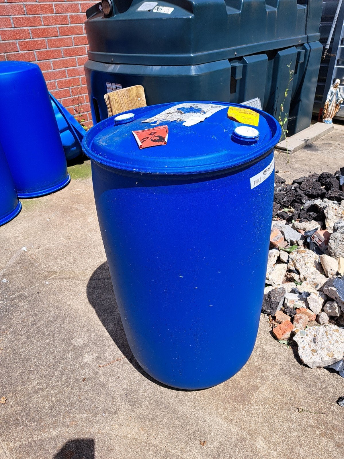 Vaten, 150 liter of meer, Ophalen