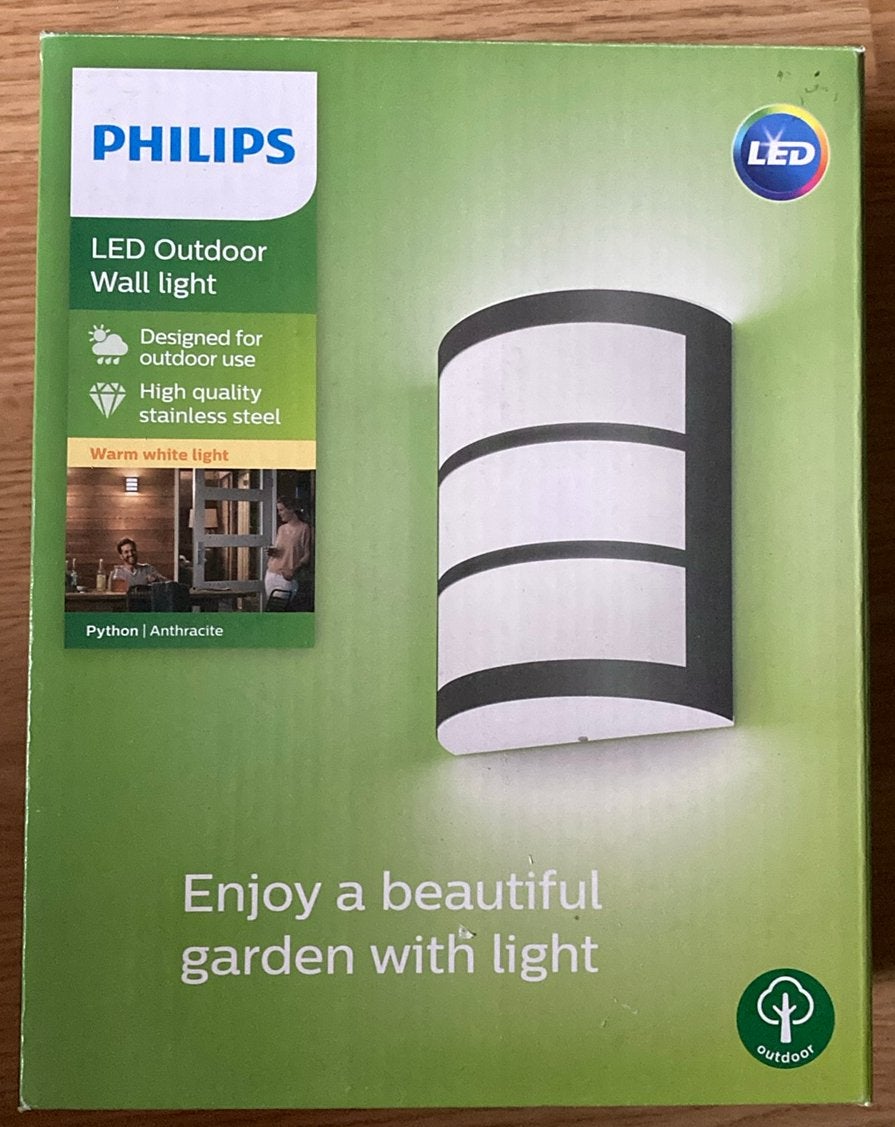 Lampe murale LED Philips pour éclairage extérieur, Jardin & Terrasse, Neuf, Enlèvement ou Envoi, Appliques murales, Synthétique