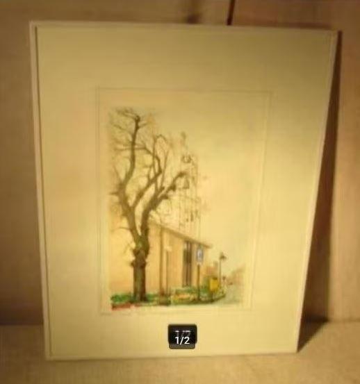 Mooi Aquarel 'St Katelijne Waver' - Paul Goossens, Ophalen of Verzenden