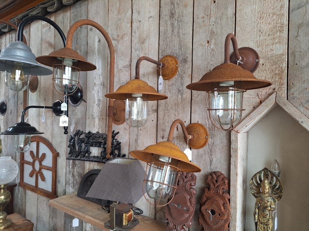 stallampen boerderijlampen in cortenstaal, Tuin en Terras, Ophalen, Nieuw, Staal, Wandlamp