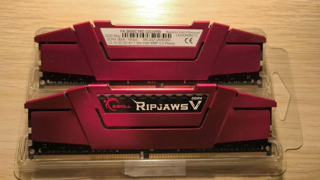 G.Skill RipJaws 32 Go (2x16 Go) DDR4 3600 MHz CL19, Computers en Software, 32 GB, DDR4, Ophalen of Verzenden, Zo goed als nieuw