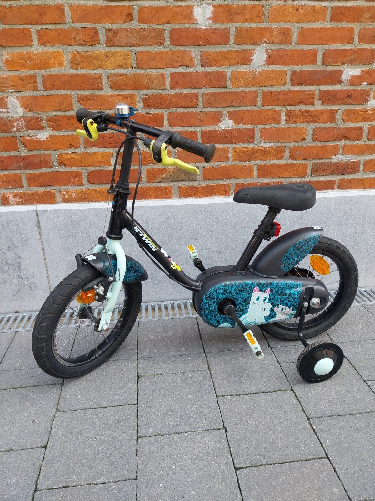 Kinderfiets 14 inch., Fietsen en Brommers, Ophalen, Zo goed als nieuw, B-Twin, Zijwieltjes