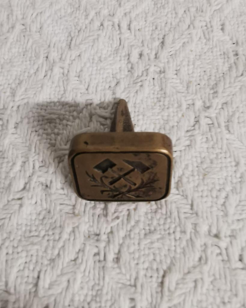 Épingle de mineur en cuivre, Antiquités & Art, Antiquités | Bronze & Cuivre, Enlèvement ou Envoi, Cuivre