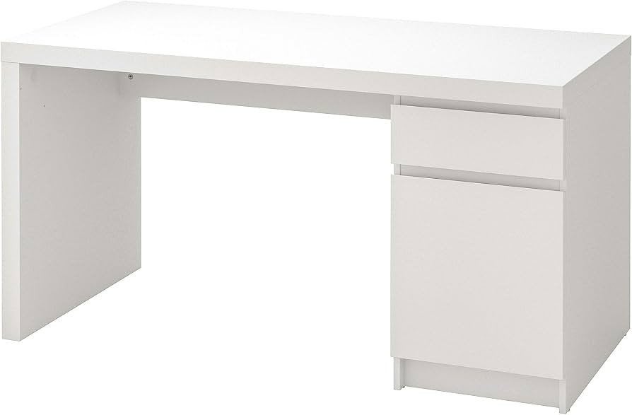 malm bureau, Enlèvement, Comme neuf, IKEA, Blanc