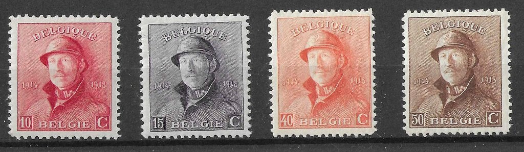 Belgische postzegels  -  Albert I met helm, Verzenden, Postfris