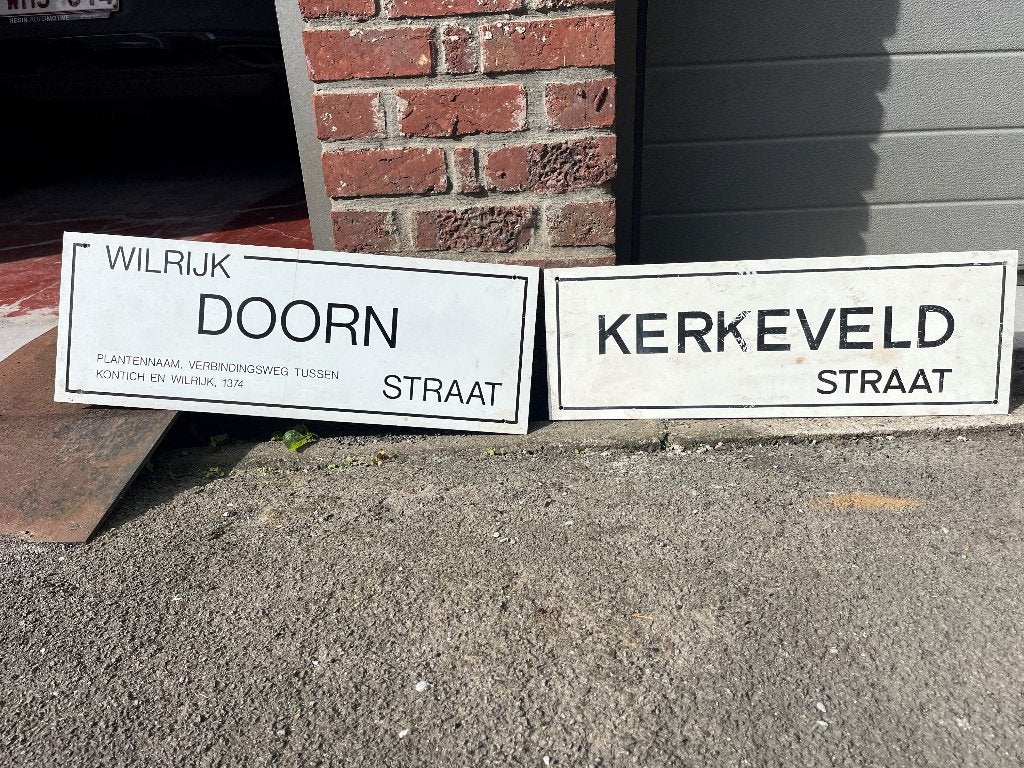 Straatnaamborden, Ophalen, Gebruikt