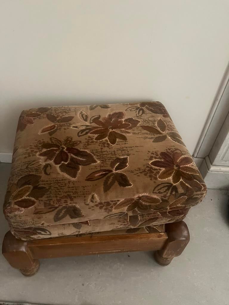 Fauteuil 3 places +  deux 1 place + repose-pied, Enlèvement, Utilisé, Bois