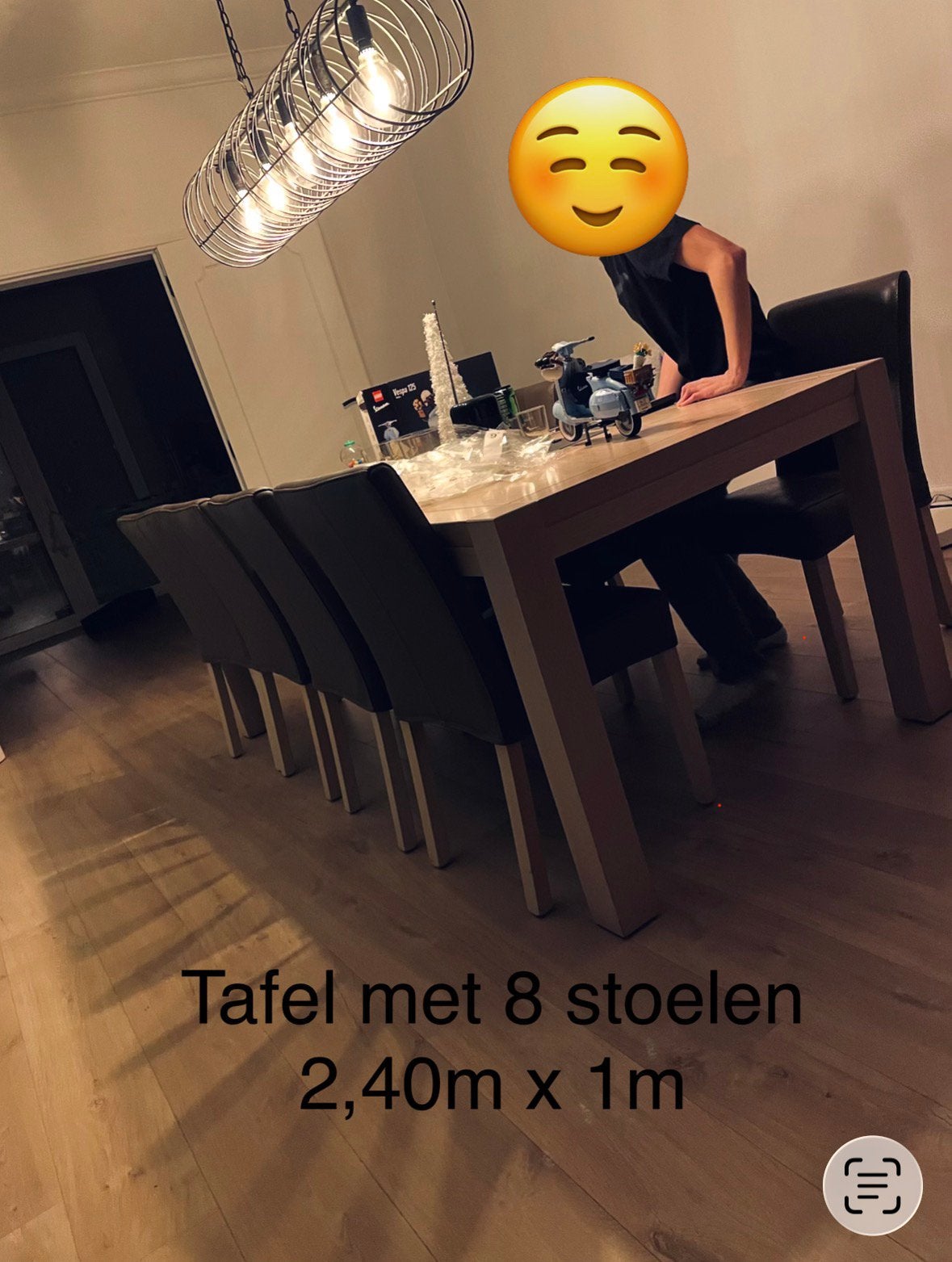 Tafel met 8stoelen en vitrine kast (ook apart verkrijgbaar), Maison & Meubles, Mobilier complet, Enlèvement