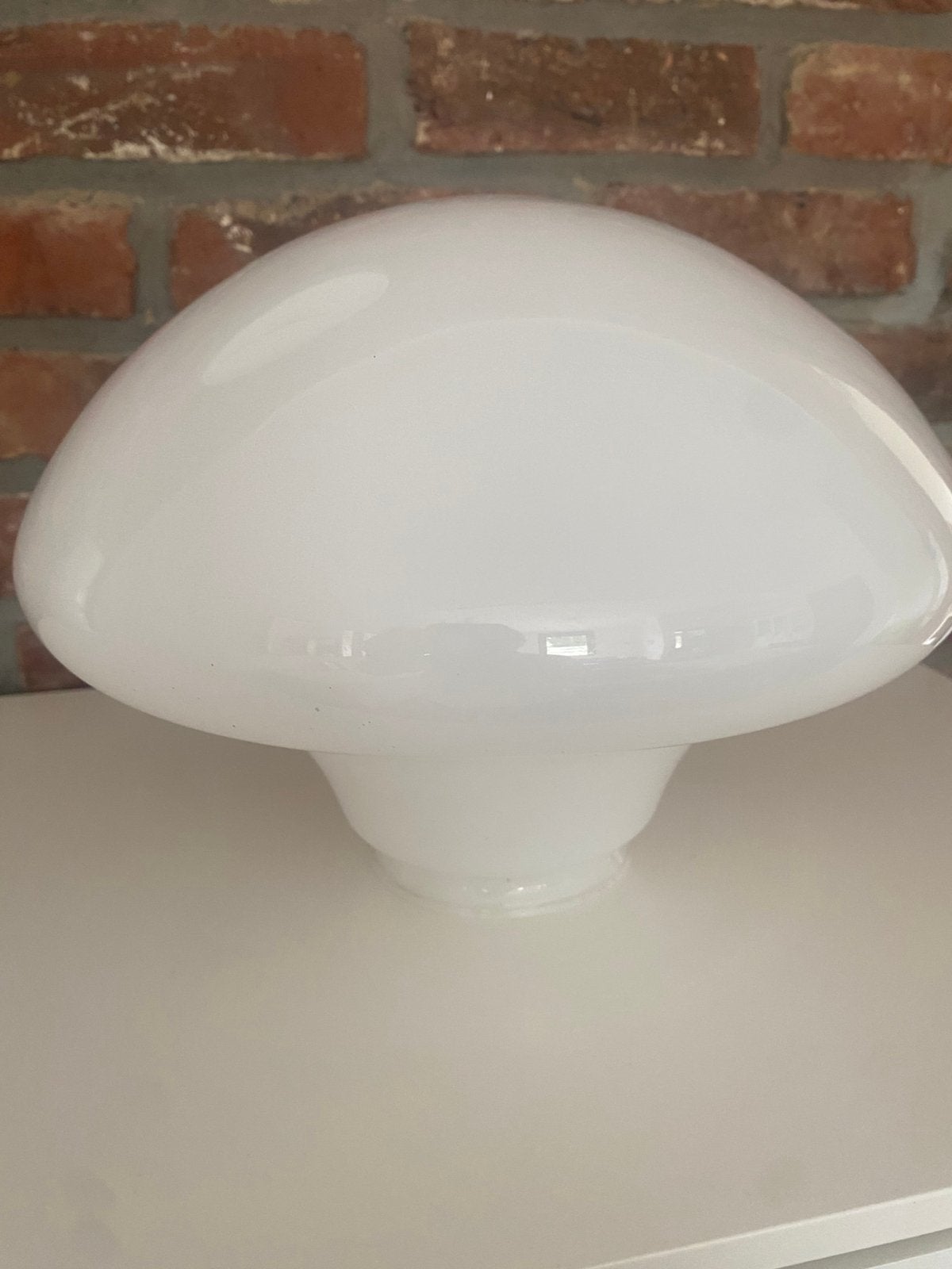 Plafonnier vintage champignon space âge, Ophalen of Verzenden, Zo goed als nieuw, Glas