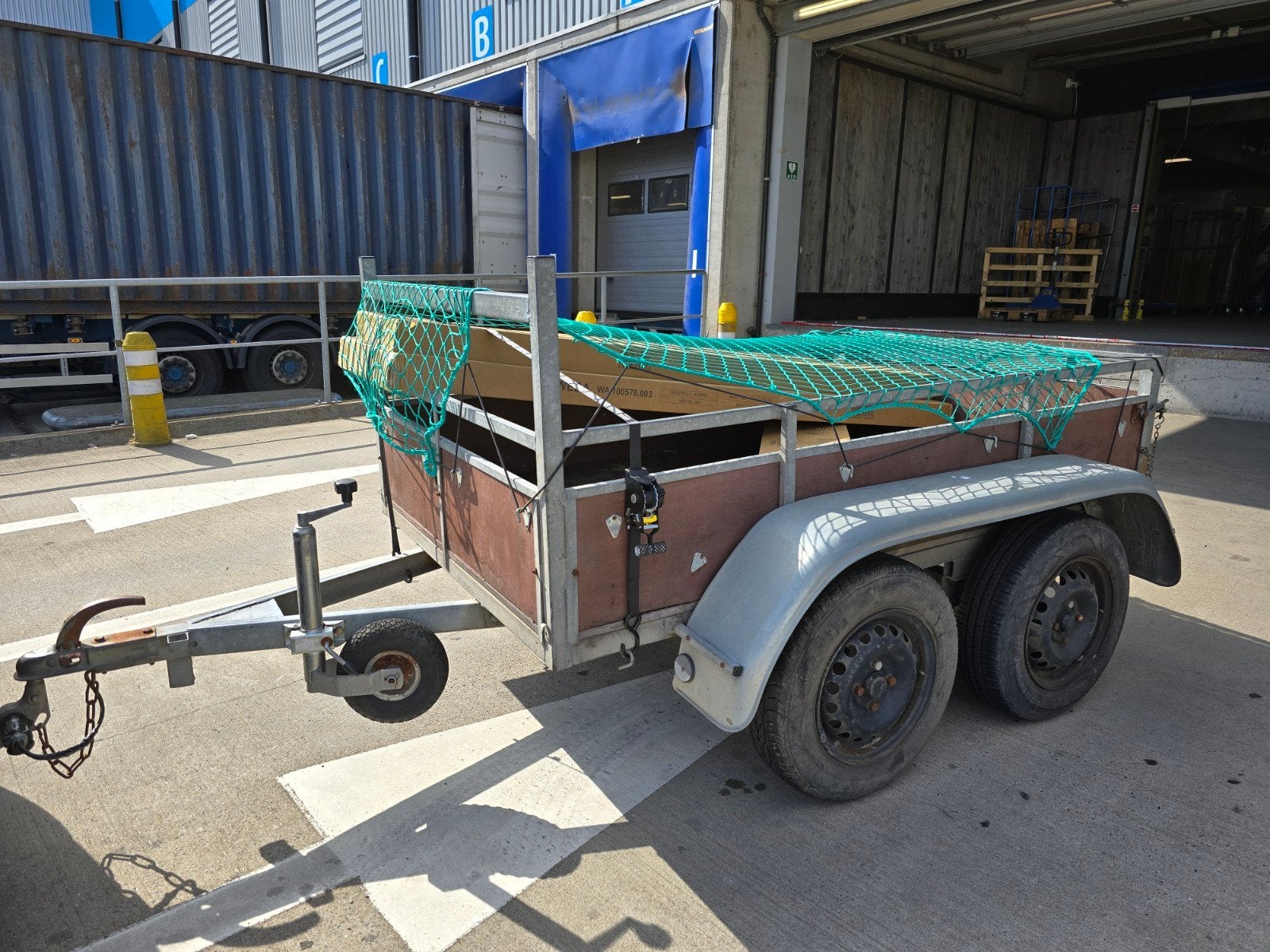 Aanhangwagen dubbelasser 750kg, Auto diversen, Aanhangers en Bagagewagens, Ophalen