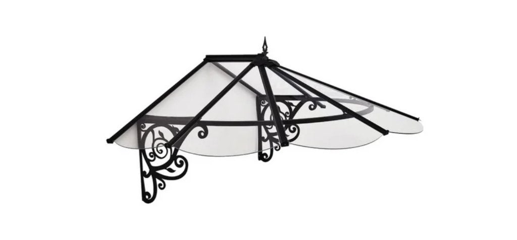 Deurluifel PARIS | Luxe Zwart Afdak/Luifel voor buitendeur, Jardin & Terrasse, Verrières, Enlèvement, Neuf, Autres types