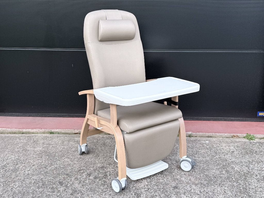 HAELVOET Fero relaxzetel met bijzettafel, 75 à 100 cm, Bois, Enlèvement ou Envoi, Comme neuf