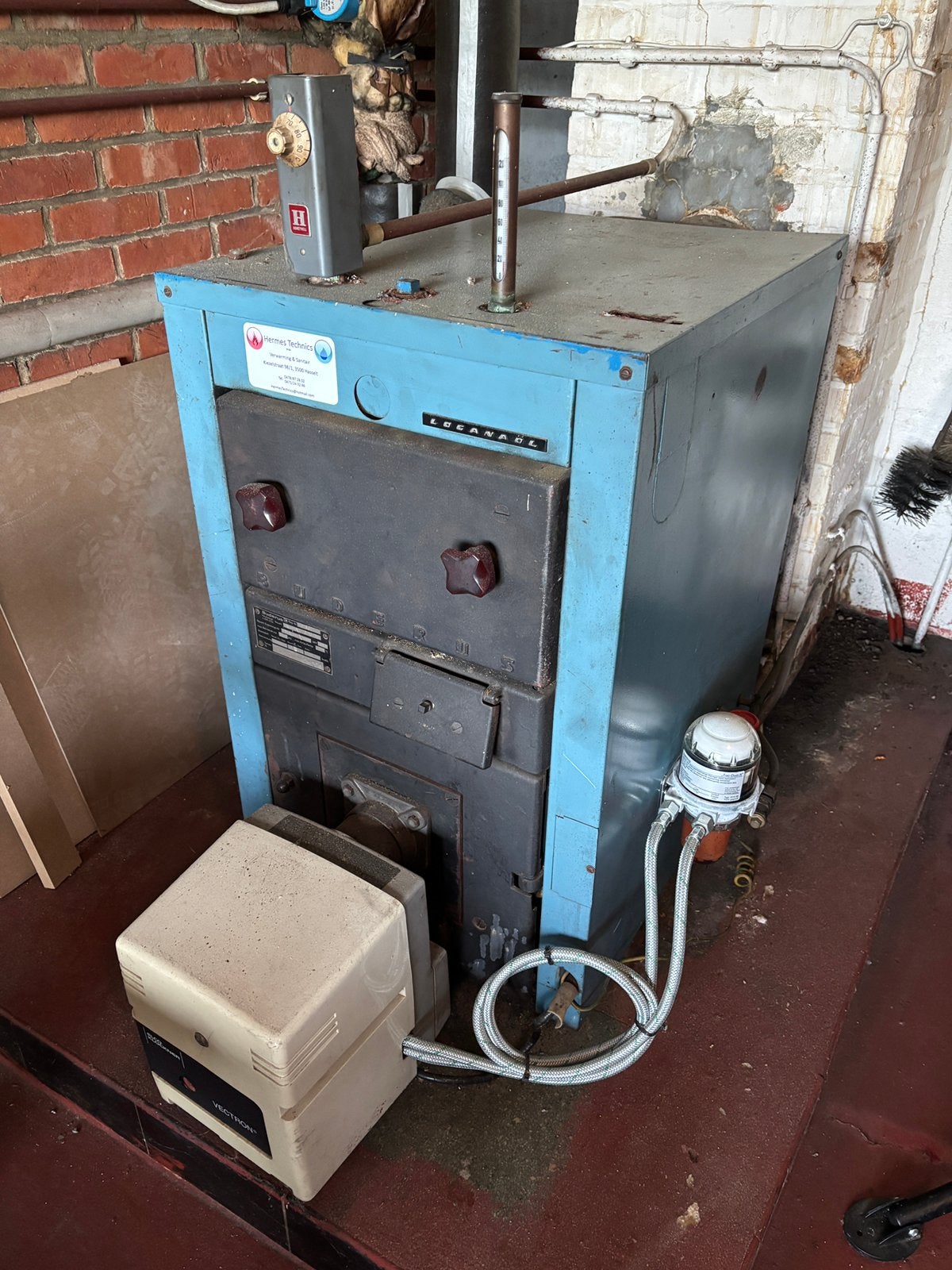 Mazoutketel Buderus, Doe-het-zelf en Bouw, Ophalen, Gebruikt, Cv-ketel of Combi-ketel, 60 tot 150 cm