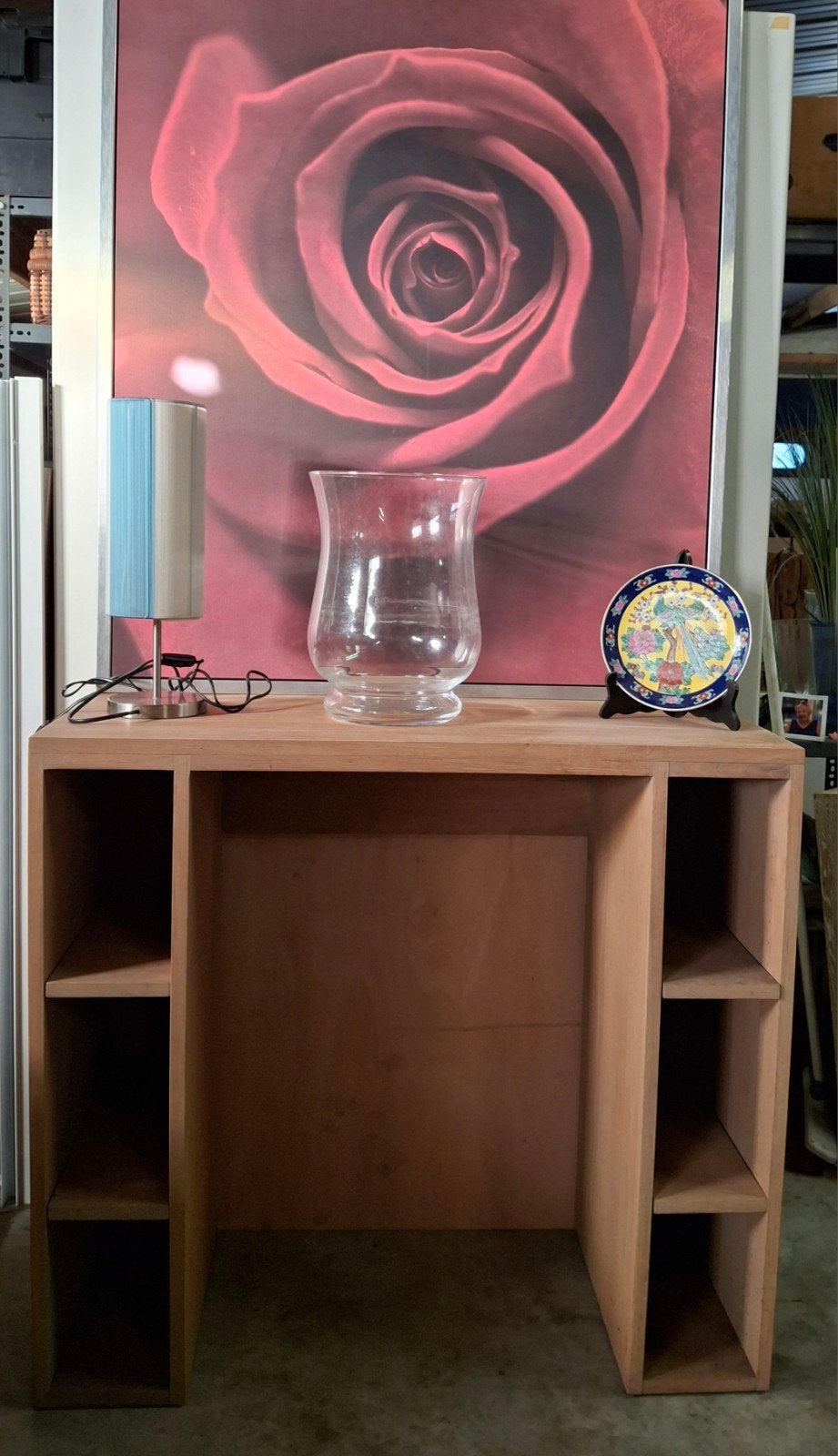 massief eiken wandtafel/bureau, nieuwstaat 100 x 90 x 40, Huis en Inrichting, Ophalen