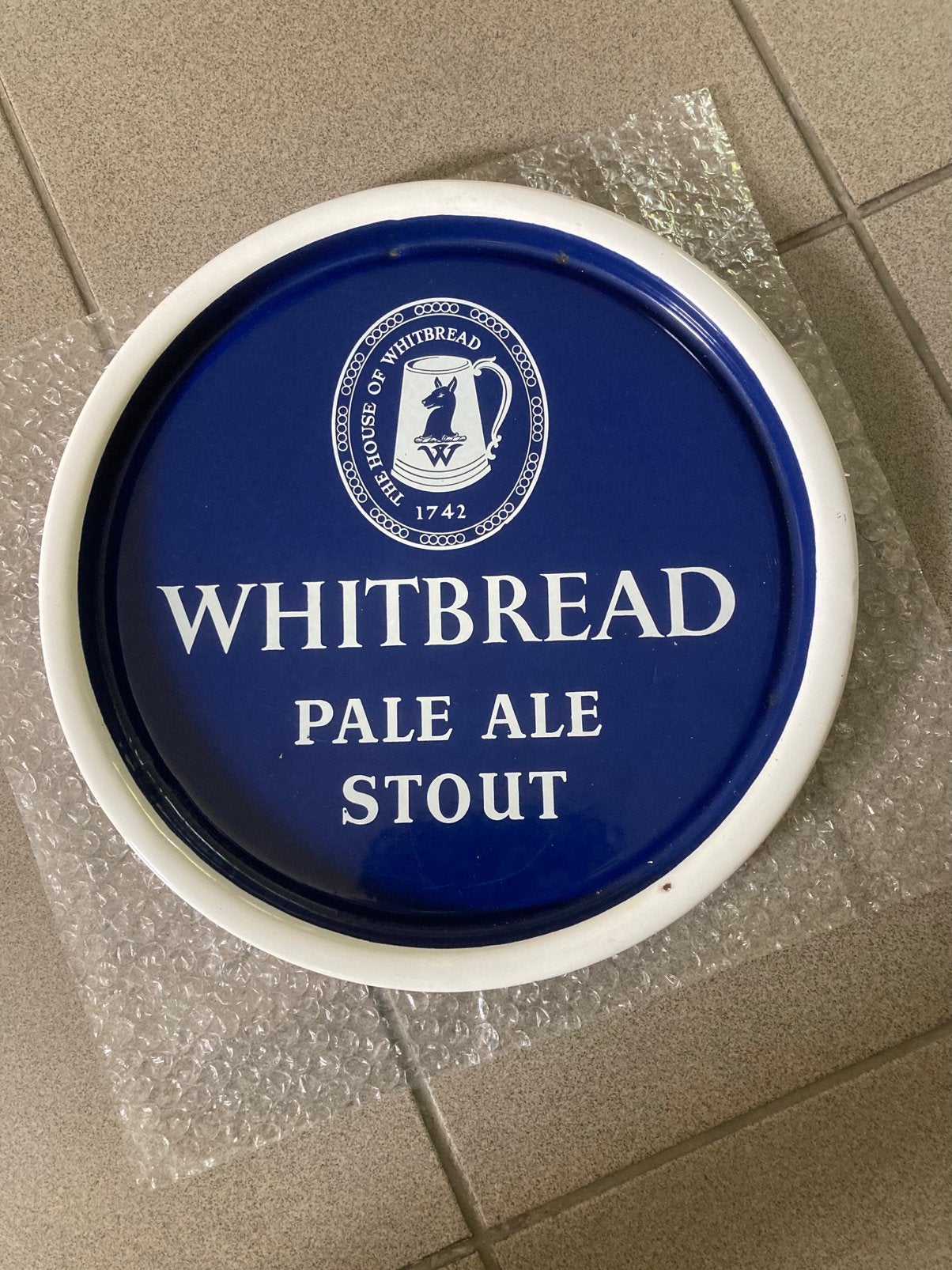 Plateau en émail Whitbread, Enlèvement ou Envoi, Comme neuf