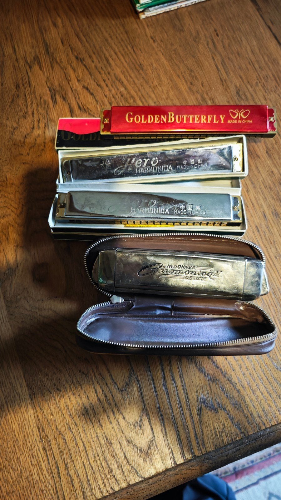 hohner harmonica plusn 3 andere. jaren '50, Ophalen, Gebruikt