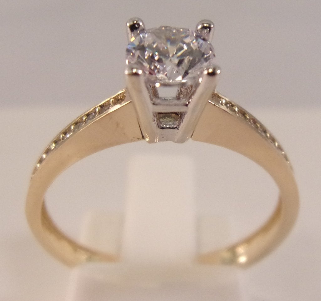 Bague pour femme en or massif 14 carats, Or, Comme neuf, Or, 17 à 18