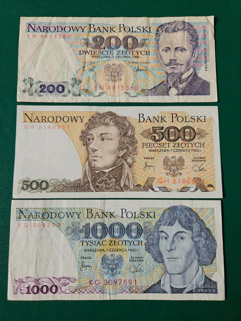 200 500 1000 zlotys polonais, Enlèvement ou Envoi, Pologne, Série