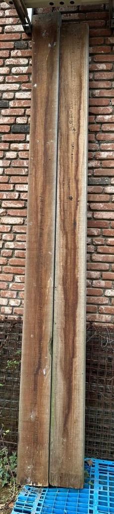 2 balken tropisch hardhout, Ophalen