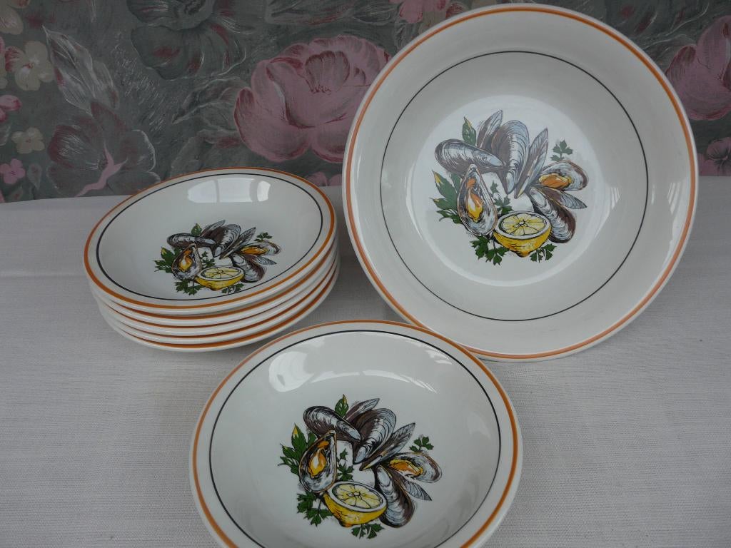 mosselservies (nieuw), Huis en Inrichting, Keuken | Servies, Ophalen, Nieuw, Bord(en)