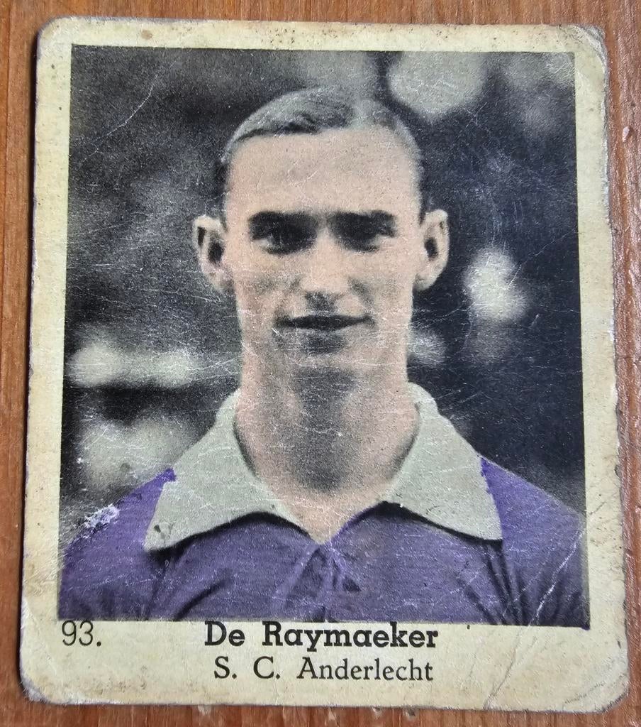 1930s Lecocq (pre panini) 93 De Raymaeker SC Anderlecht!, Ophalen of Verzenden, Zo goed als nieuw, Sticker