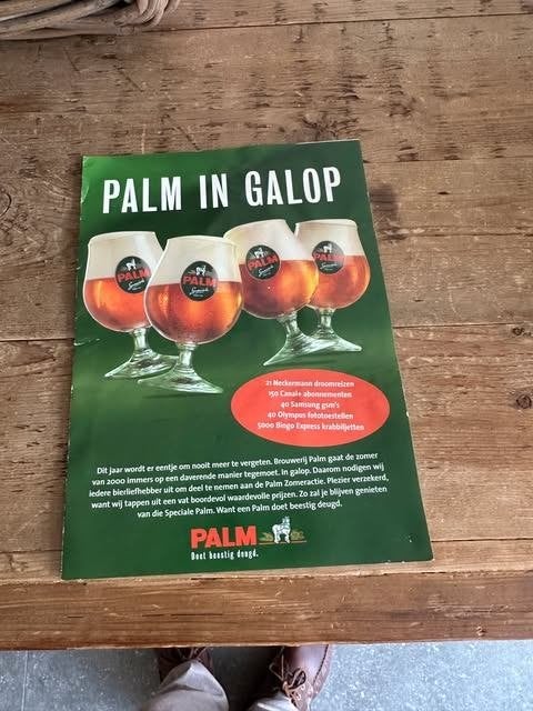 palm in galop folder  spaarkaart, Ophalen of Verzenden, Zo goed als nieuw, Overige typen, Palm
