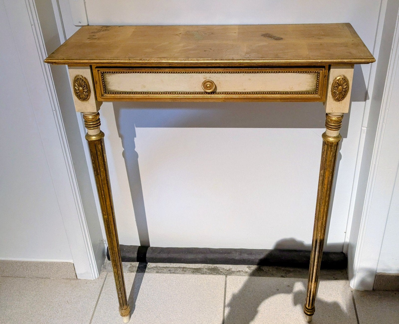 belle console murale Louis XVI dorure à la feuille d'or, Antiquités & Art, Enlèvement