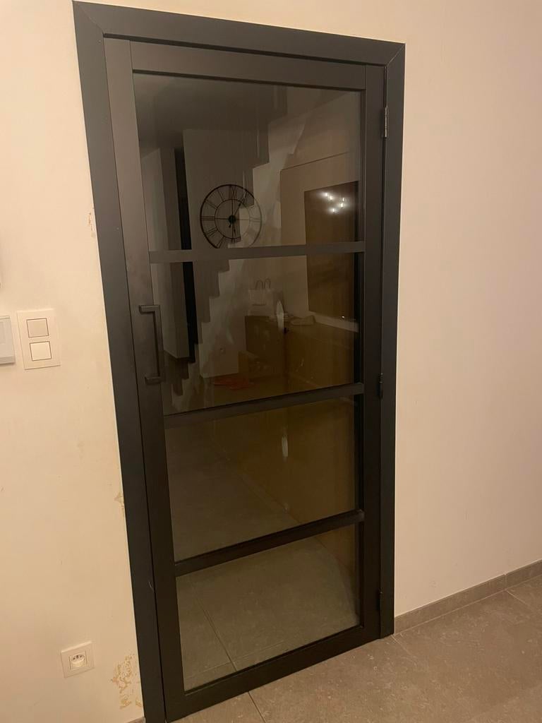 Zwarte binnen deur, Huis en Inrichting, Kasten | Vitrinekasten, Ophalen, Gebruikt, 200 cm of meer, 50 tot 100 cm