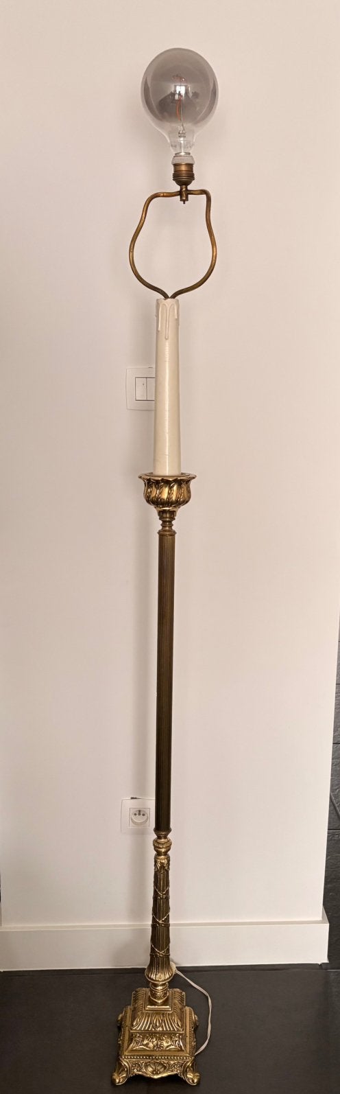 decoratieve messing/bronzen vloerlamp kaarsenstandaard, Ophalen