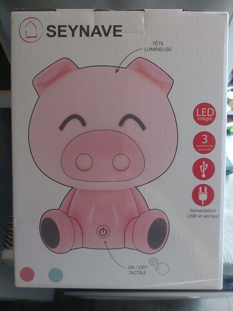 Lampe veilleuse rose, Neuf, Éclairage LED, Lampe pour enfant, Rose