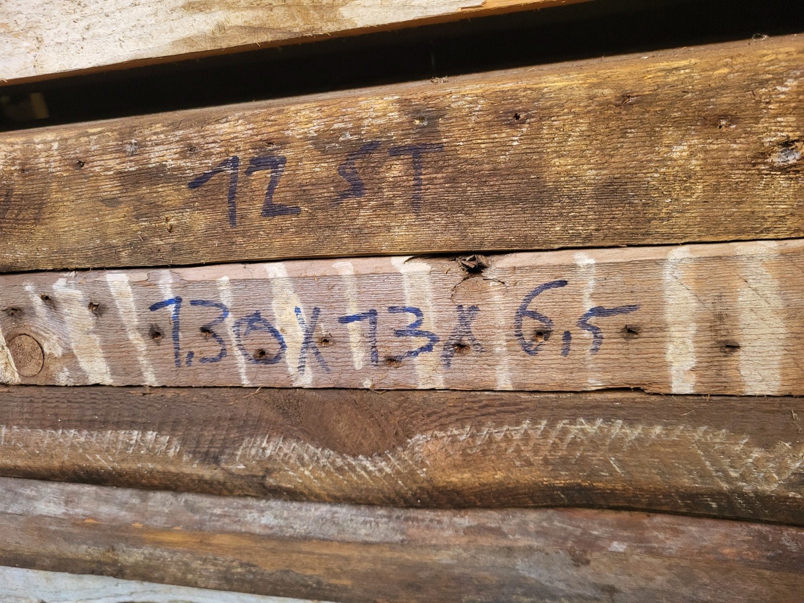balk 130xq3x6.5. 12 stuk  samen 50€  stuk 5 €, Ophalen of Verzenden