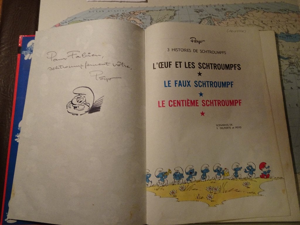BD Schtroumpfs N3 - L'œuf et les Schtroumpfs - Dédicacée !, Peyo, Enlèvement ou Envoi, Une BD, Utilisé