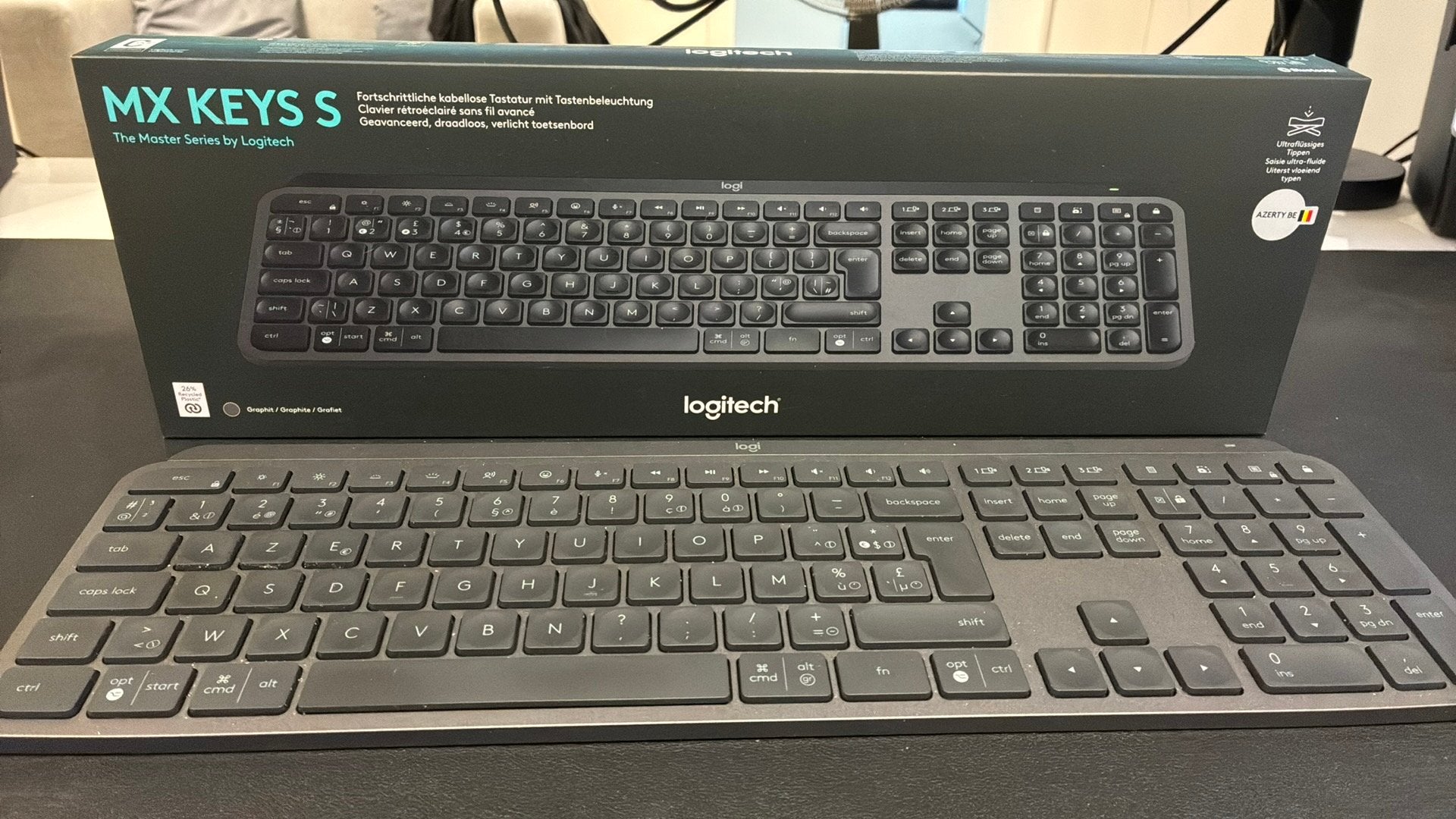 Logitech MS Keys S | AZERTY BE, Computers en Software, Toetsenborden, Azerty, Ophalen of Verzenden, Zo goed als nieuw, Draadloos