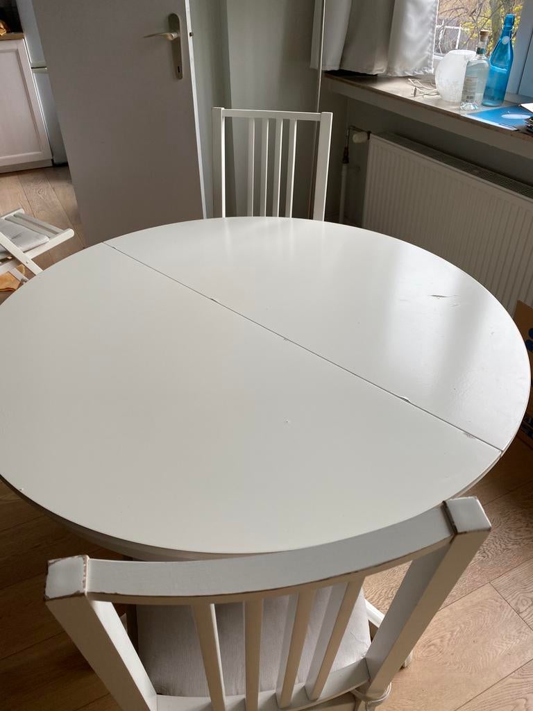 Table INGATORP blanche, Huis en Inrichting, Tafels | Eettafels, Ophalen, Gebruikt