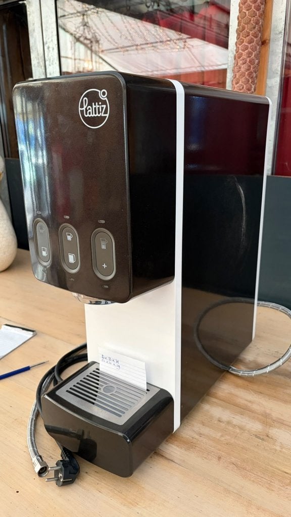 Lattiz melkopschuimer voor horeca cappuccino en latte, Ophalen, Gebruikt, Elektrische melkopschuimer