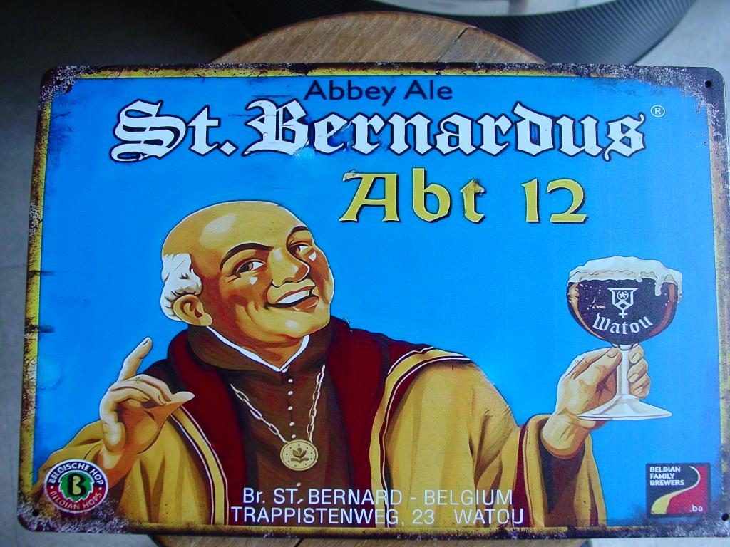 ST. BERNARDUS ABT12 REKLAME -METAAL-, Collections, Enlèvement ou Envoi